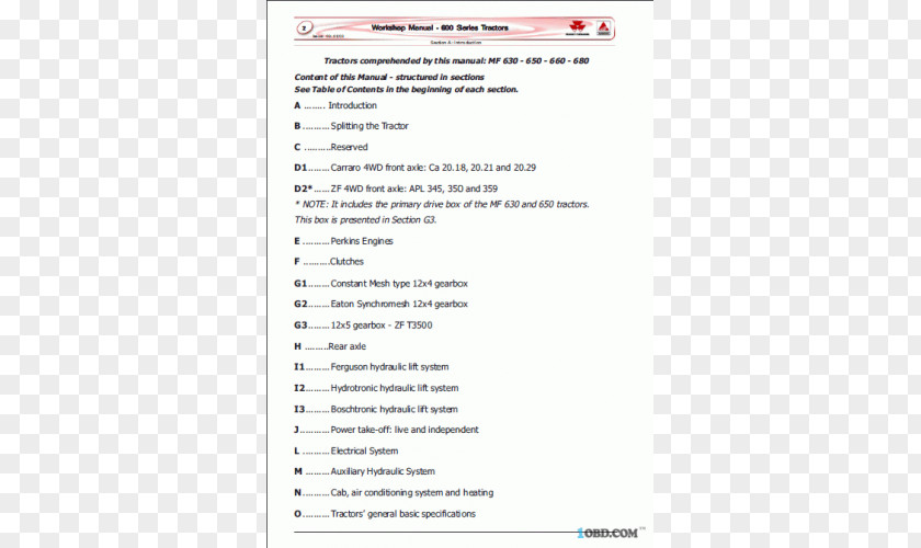 Massey Ferguson Tractor Document Line PNG