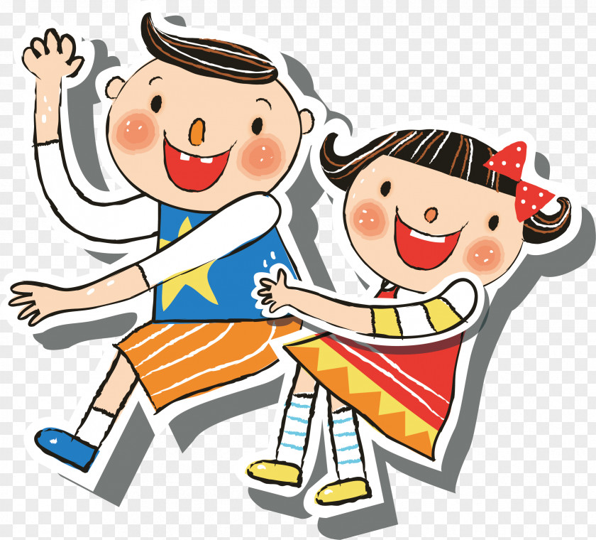 Vector Cartoon Happy Children Child Clip Art PNG