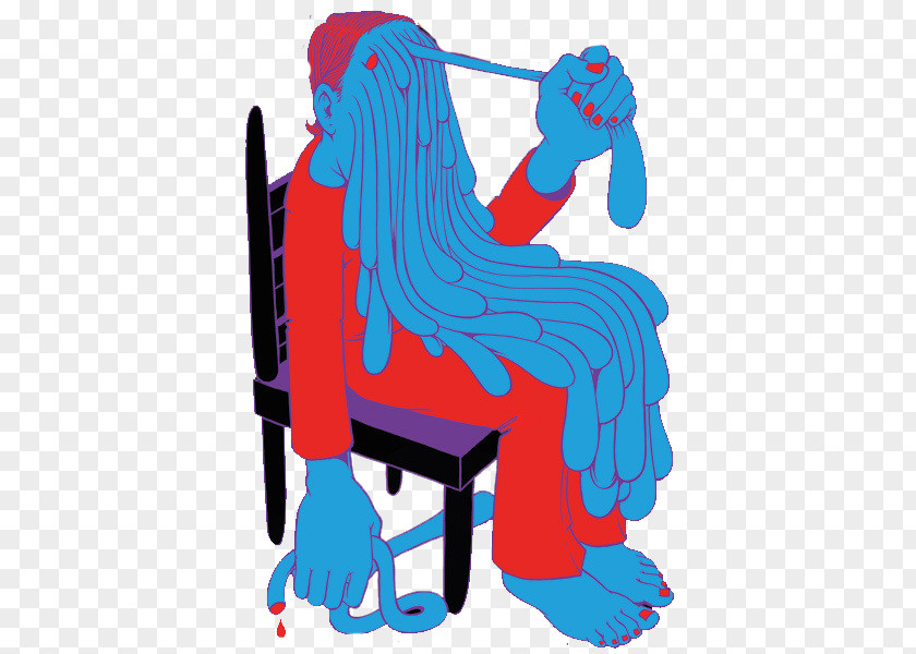 A Monster Sitting On Chair Clip Art PNG