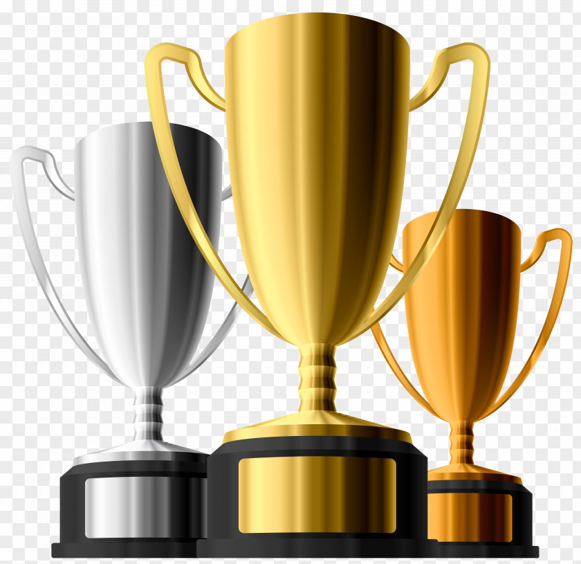 Gold Silver Bronze Trophies Clipart Trophy Champion Cup Medal PNG