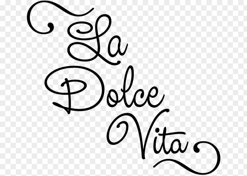 La Dolce Vita Art Calligraphy Logo Brand PNG