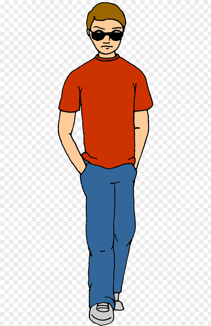 Orange Standing Man Cartoon PNG