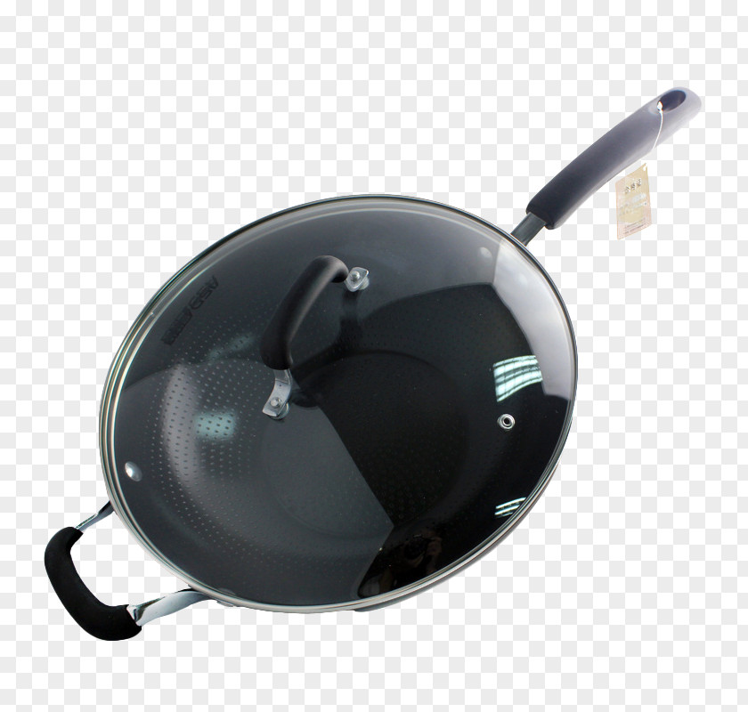 Pig Iron Wok Frying Pan Cookware And Bakeware Non-stick Surface Cast PNG