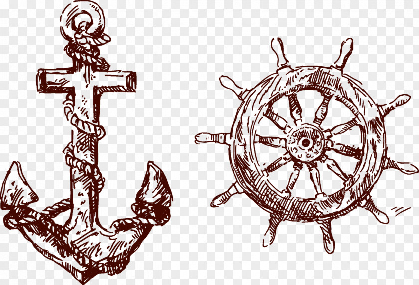 Anchors Rudder Tattoo Anchor Flash Piracy Body Art PNG
