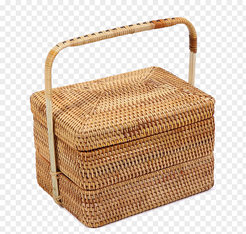 Bamboo Baskets Storage Box Picnic Bamboe PNG