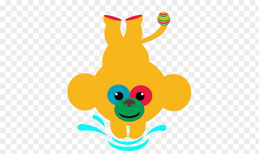 Monkey Diving Asian Games Far Eastern Championship Olympic Clip Art PNG