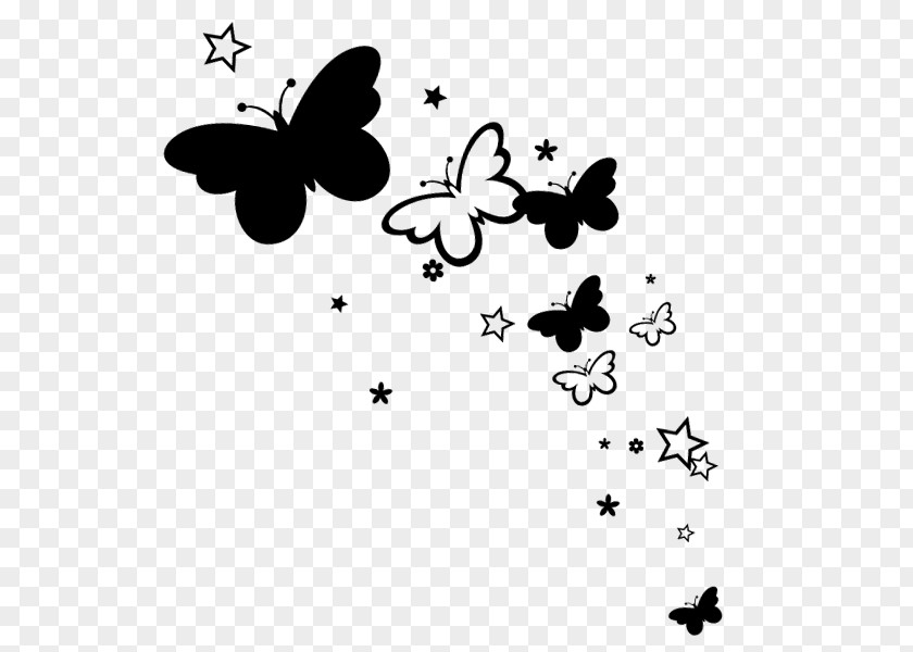 Butterfly Paper Sticker Wall Decal PNG