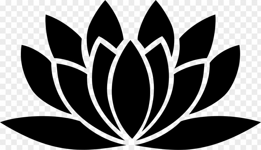 Lotus Nelumbo Nucifera Silhouette Position Stencil PNG