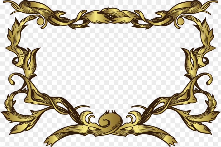 Texture Free Vector Gold Frame Buckle Material Euclidean Clip Art PNG