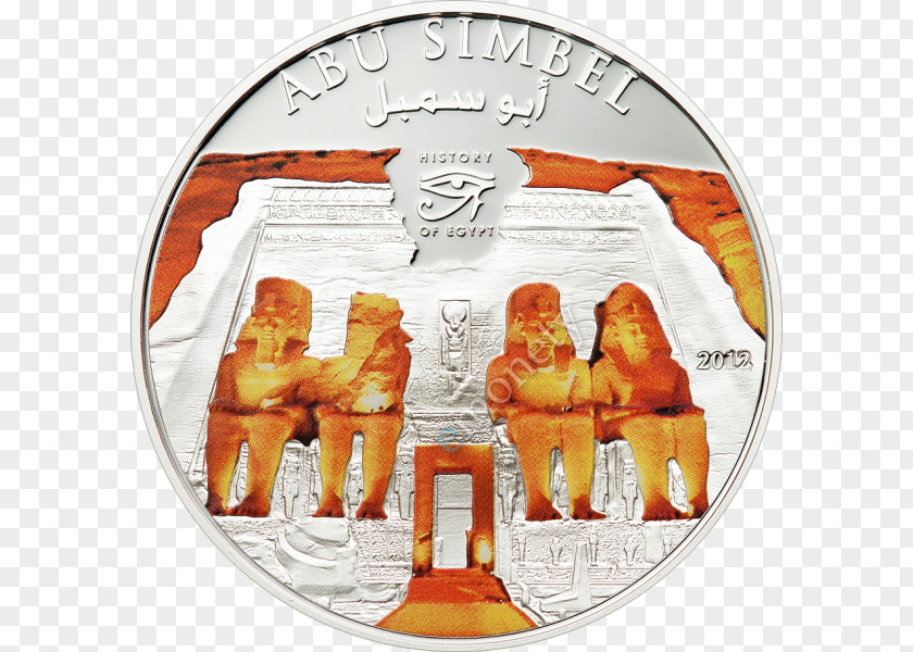 Abu Simbel Temples Commemorative Coin Silver Cook Islands PNG