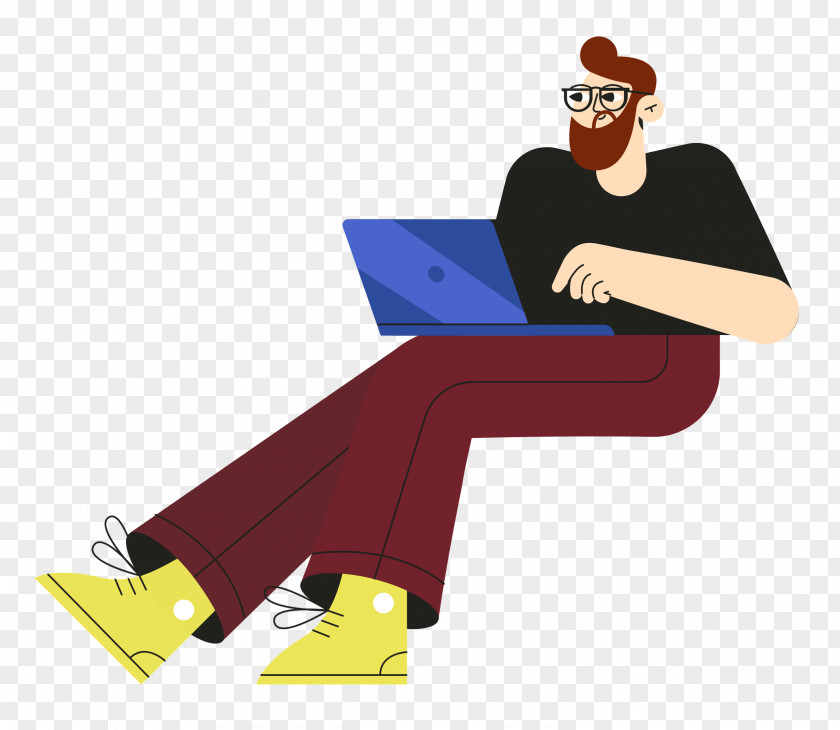 Man Sitting On Chair PNG
