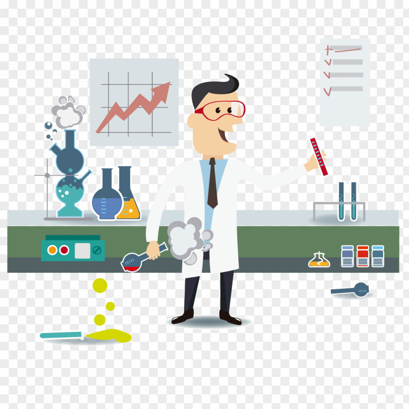 Vector Scientist Laboratory Science Euclidean Chemistry PNG