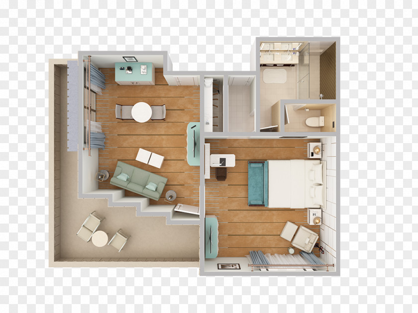 Bed Top View Arizona Biltmore Hotel 3D Floor Plan Suite Building PNG