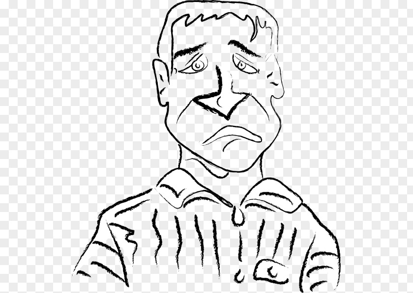 Cartoon Sad People Sadness Man Clip Art PNG