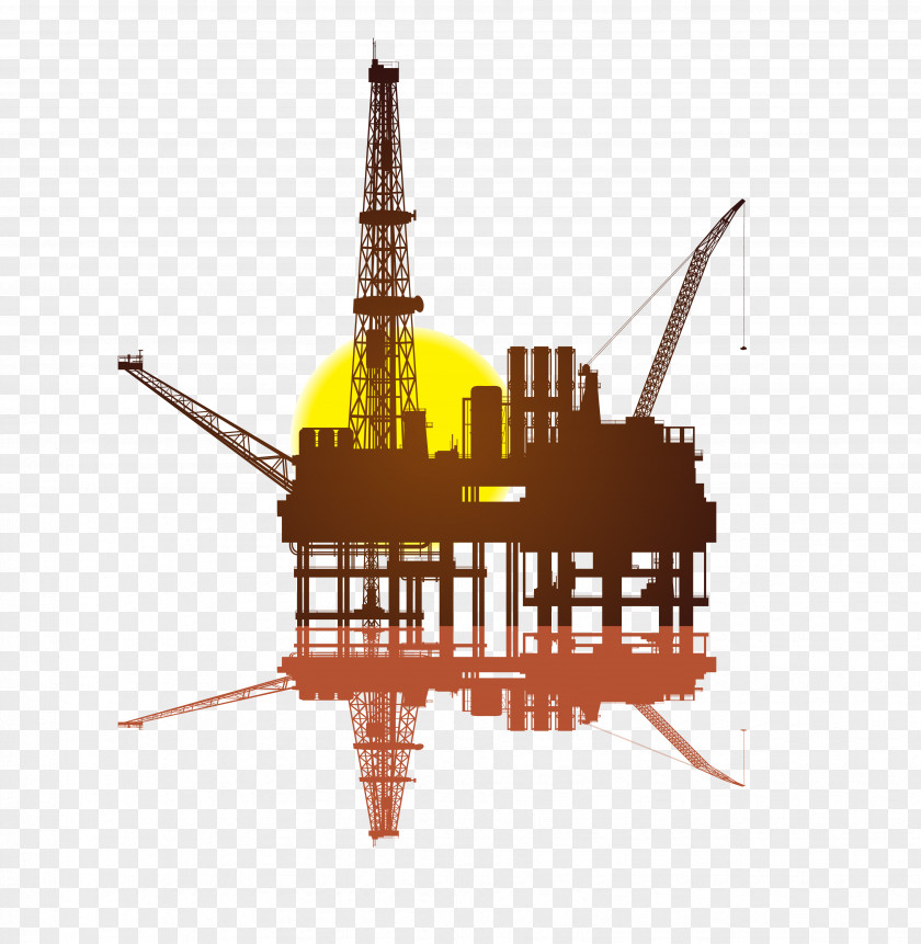 Crane Oil Platform Drilling Rig Petroleum Well Clip Art PNG
