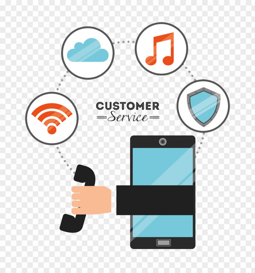 Internet Phone Customer Service Icon PNG