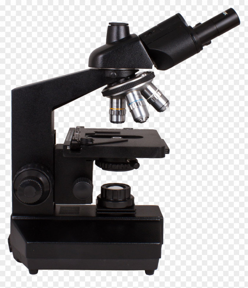 Microscope Levenhuk 670T Biological Trinocular Microscope, Black Rainbow Magnification Optical PNG