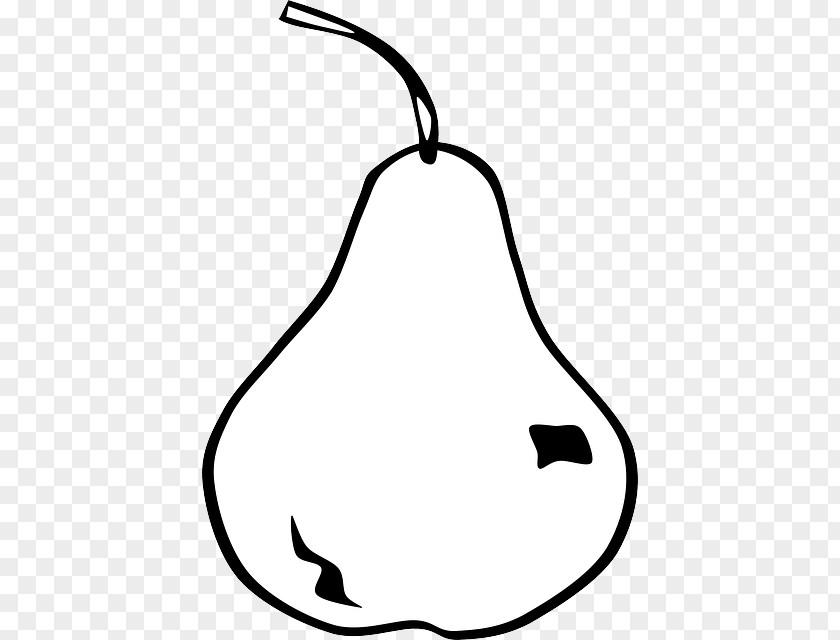 Pear Clip Art Black Worcester Openclipart Image PNG