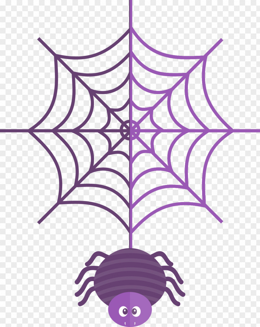 Purple Spider Web Drawing Illustration PNG