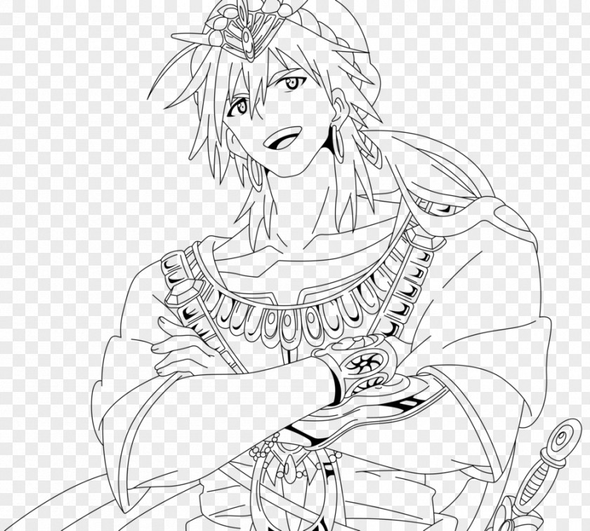 Sindbad Sinbad Magi: The Labyrinth Of Magic Line Art Character PNG