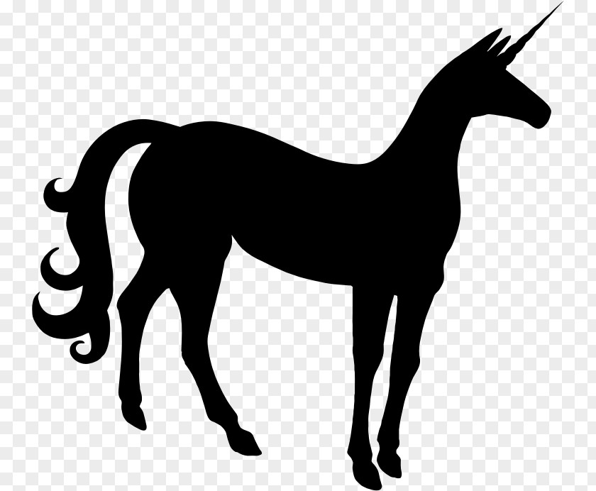 Unicorn Horn Horse Silhouette Clip Art PNG