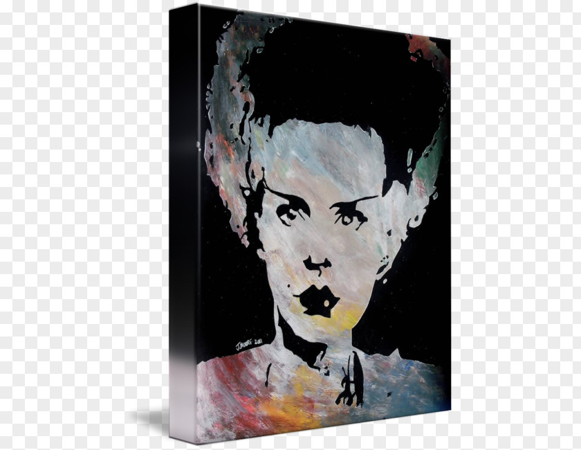 Bride Of Frankenstein Modern Art Acrylic Paint Visual Arts Portrait PNG