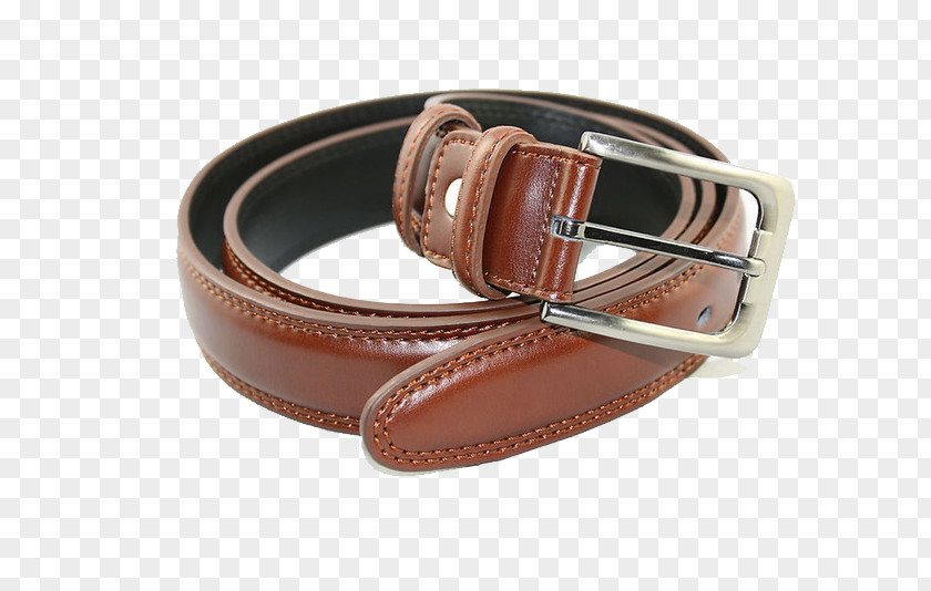 Brown Thin Leather Belt Fashion Accessory Clothing PNG