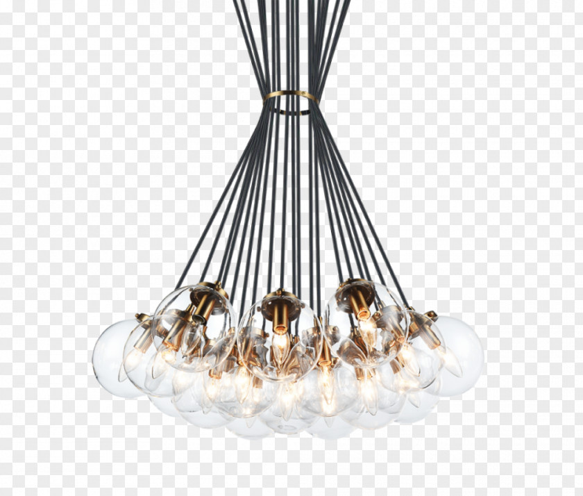 Modern Chandelier Pendant Light Incandescent Bulb Fixture PNG