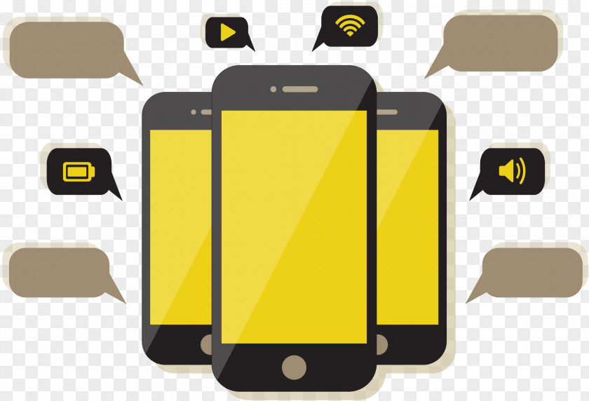 Vector Phone Communication Illustration PNG