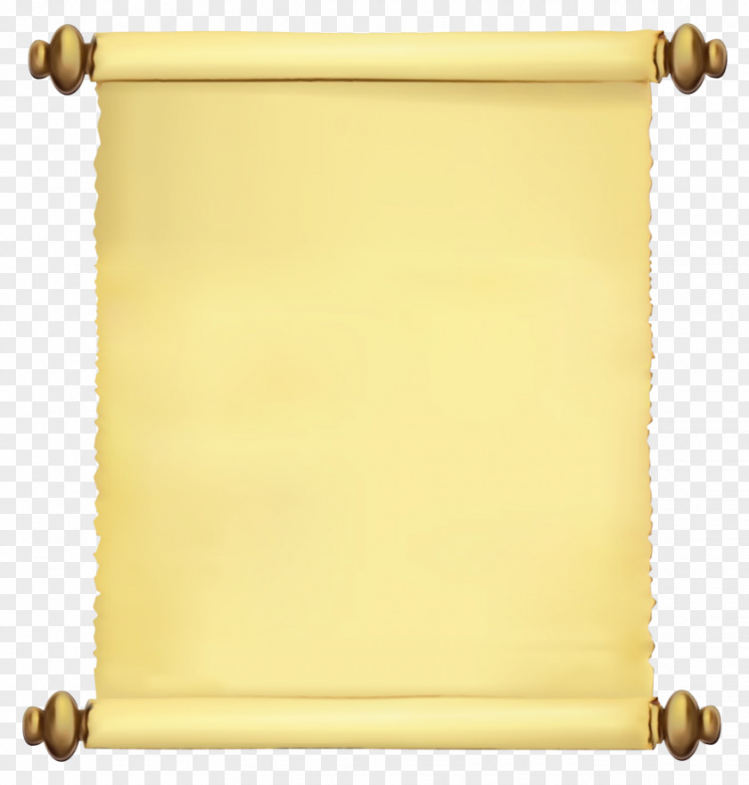 Brass Scroll Yellow Background PNG