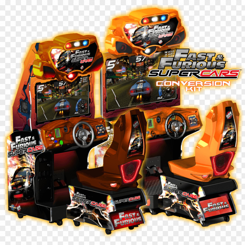 Fast And Furious Car & Furious: SuperCars The Drift Raw Thrills Arcade Game PNG