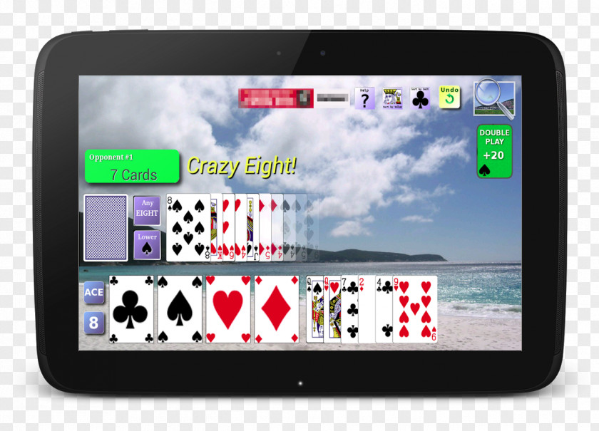 Beach Card Game Display Device Multimedia Gambling Electronics PNG