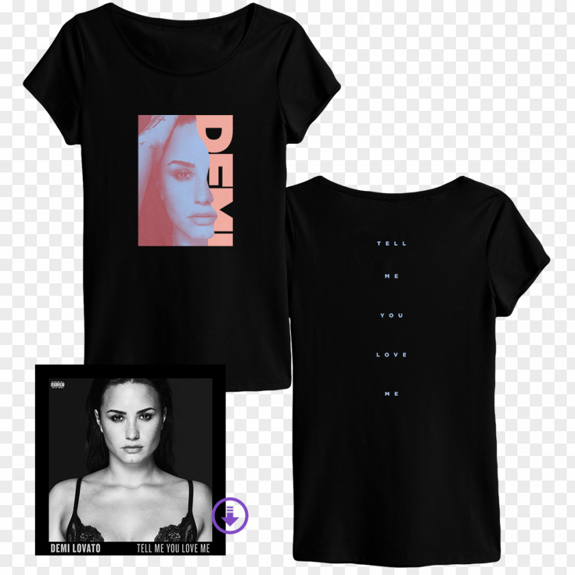 Digital Products Album Demi Lovato Tell Me You Love World Tour The Neon Lights T-shirt PNG