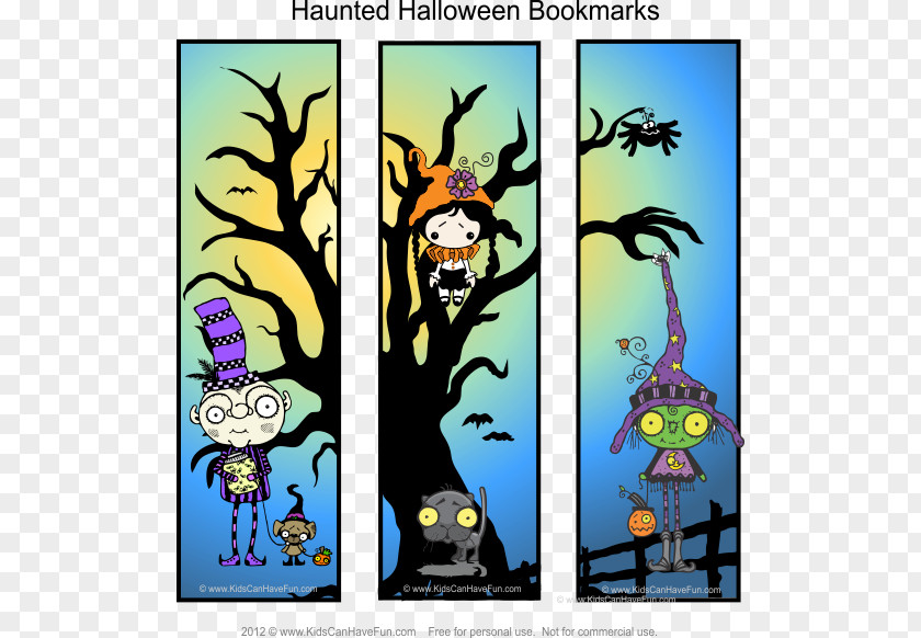 Halloween High-grade Door Bookmark Cartoon Paper PNG