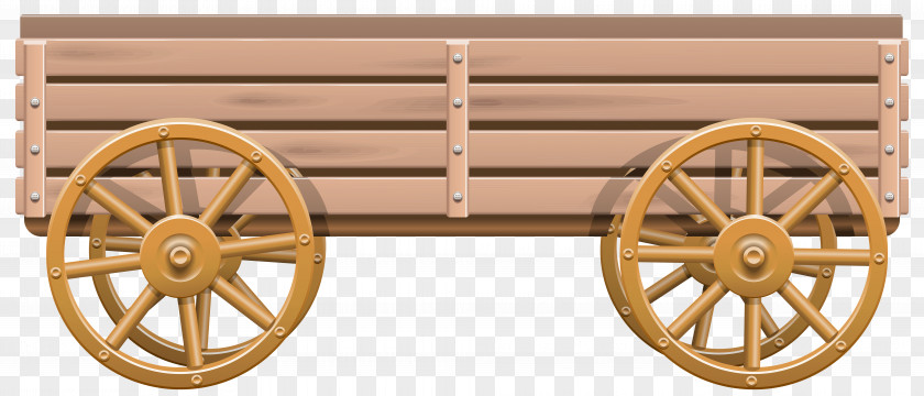 Wooden Covered Wagon Cart Wheel Clip Art PNG