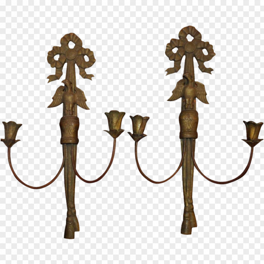 Candle Candlestick Sconce Bronze Ormolu PNG