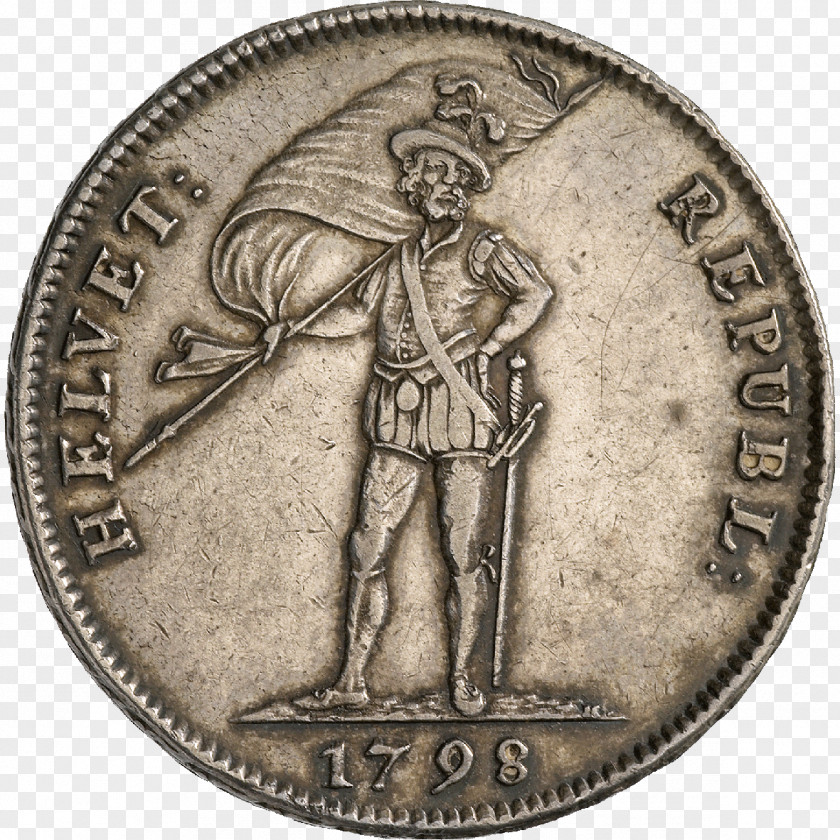 Coin Helvetic Republic Switzerland Swiss Franc Monetazione Della Repubblica Elvetica PNG