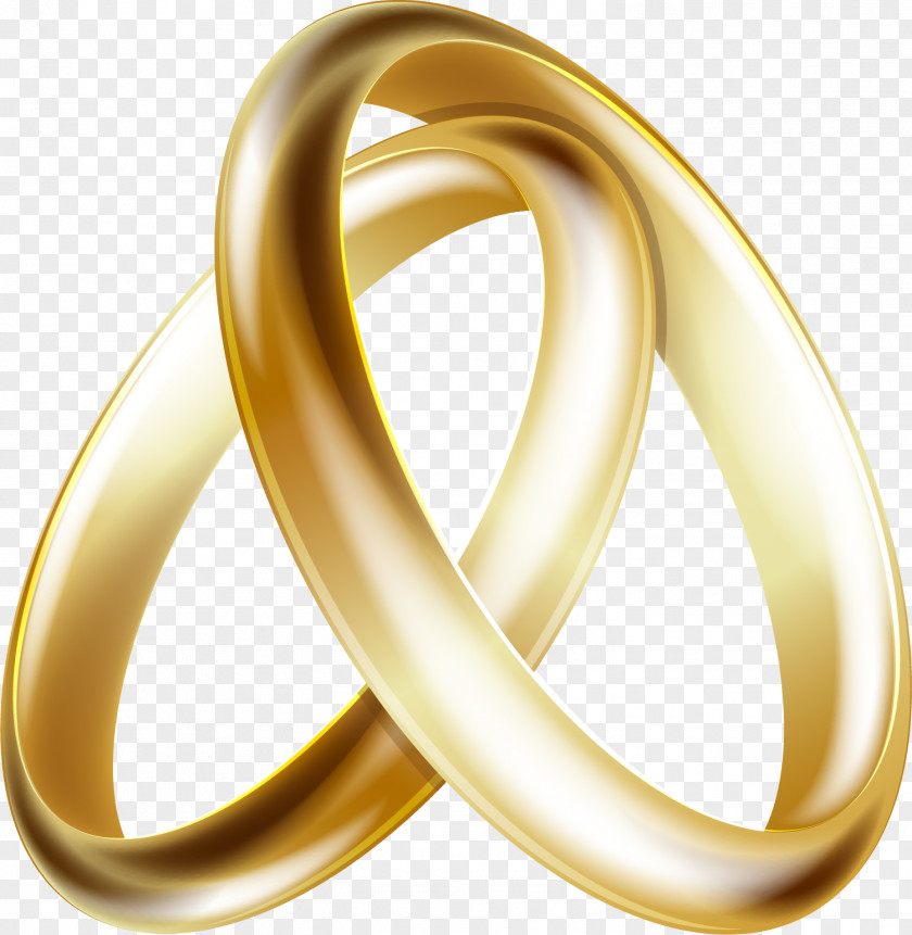 Luxury Gold Circle Ring Wedding PNG