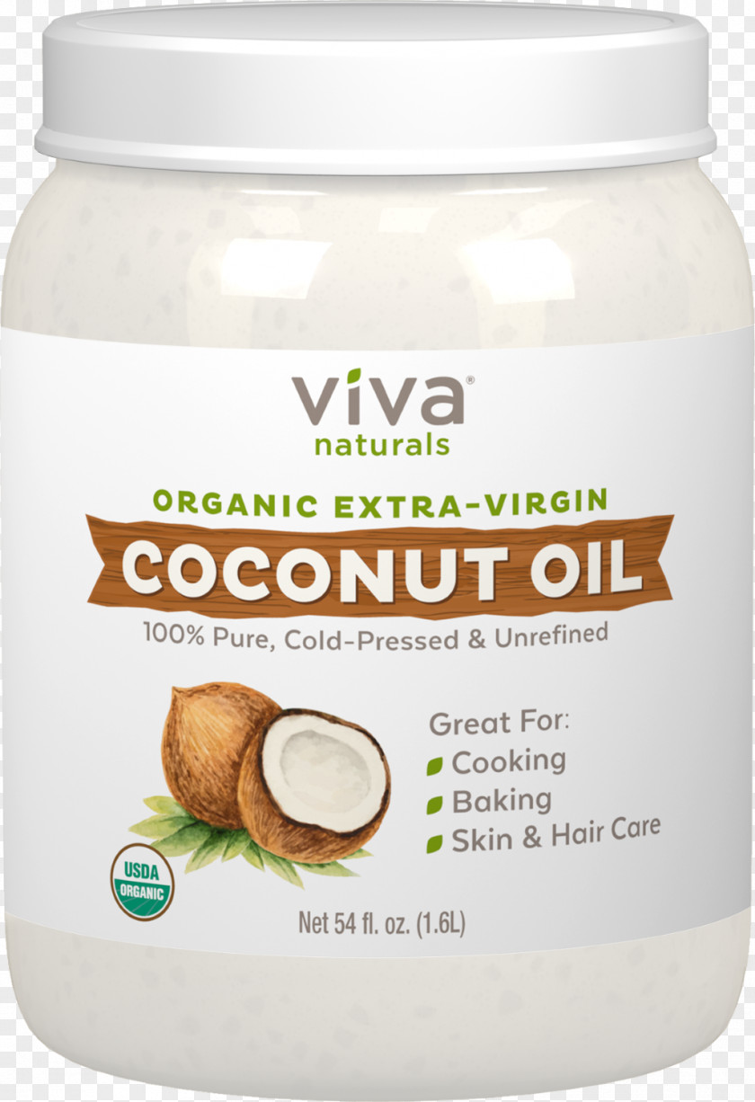 Natural Coconut Oil Viva Labs Organic Extra Virgin The Finest Oil, 16 Ounce Food Superfood PNG