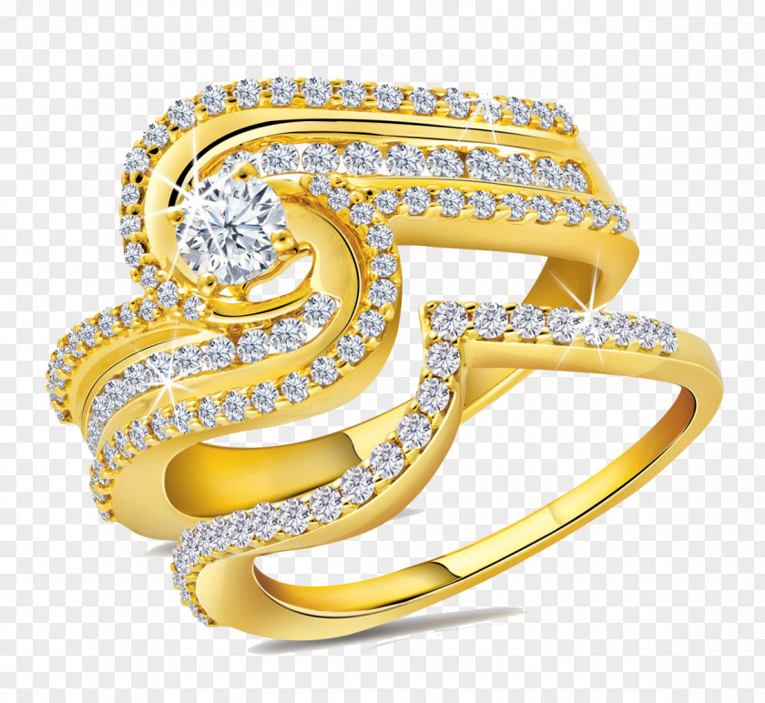 Gold Rings File Jewellery Ring Diamond PNG