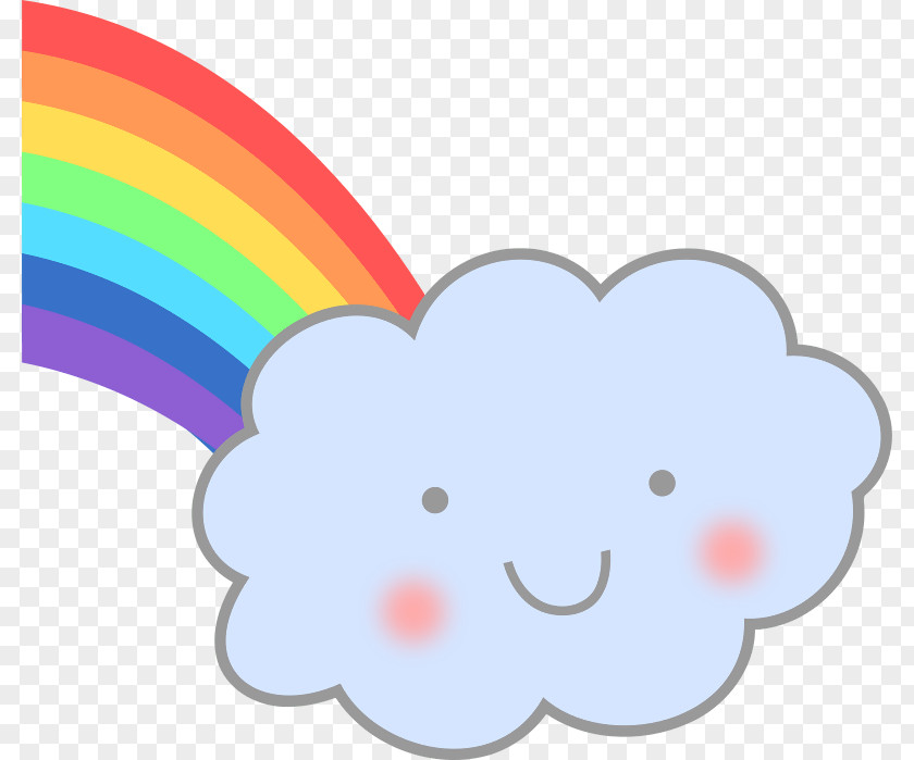 Rainbow Cloud Rain Clip Art PNG
