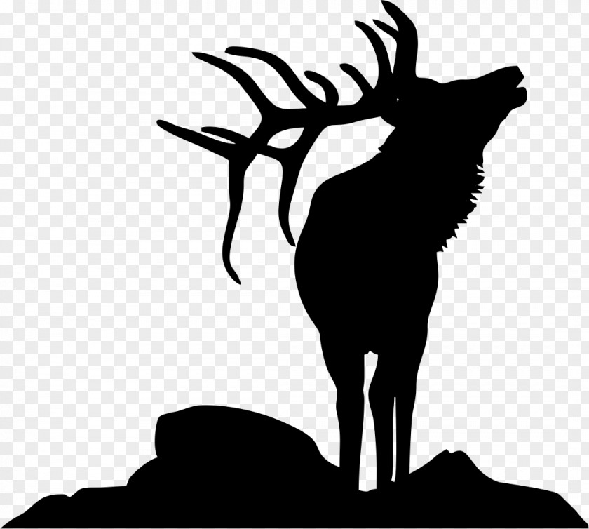 Saw Elk Deer Moose Silhouette Clip Art PNG