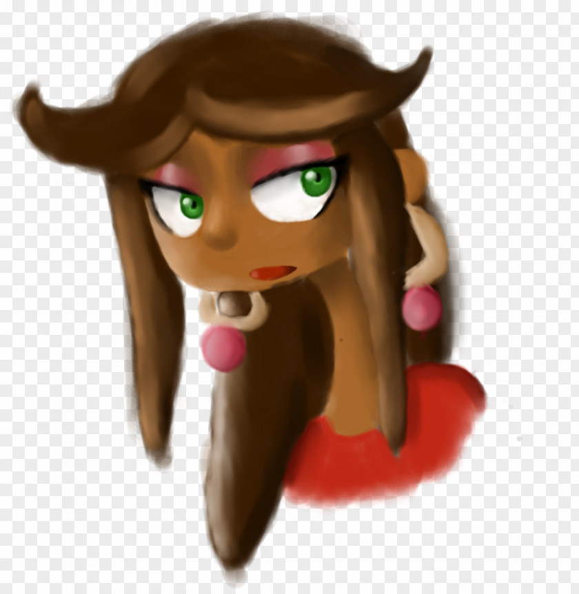 Woman Sad Brown Hair Figurine Character PNG