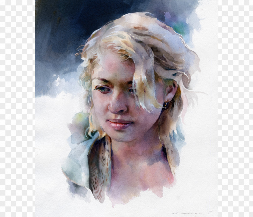 Painting Portrait Watercolor Artist PNG