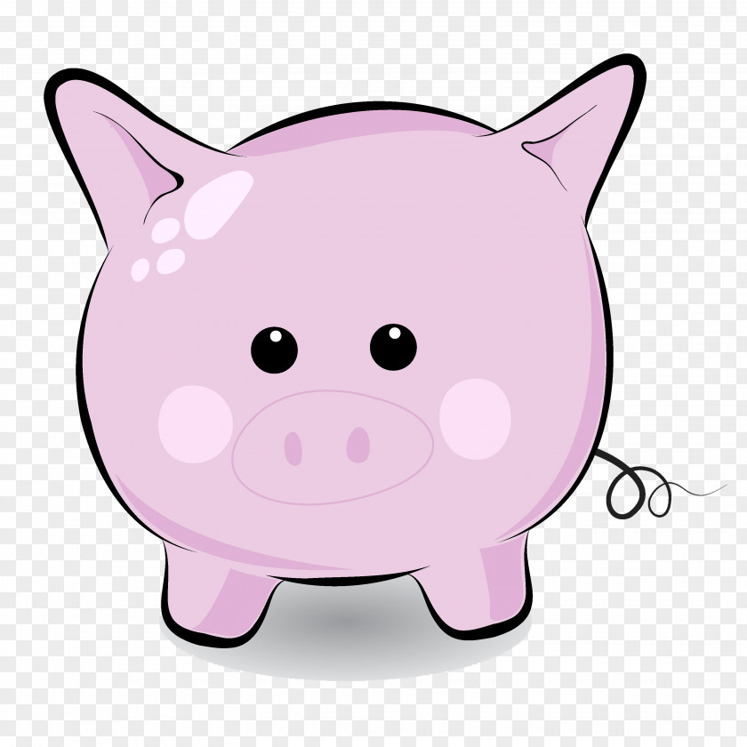 Cute Pig Cliparts Domestic Cuteness Clip Art PNG