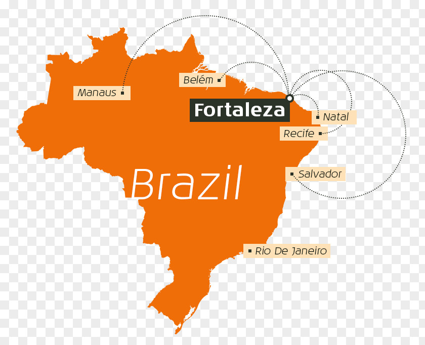 Direct Flights Brazil Vector Graphics Map Illustration PNG