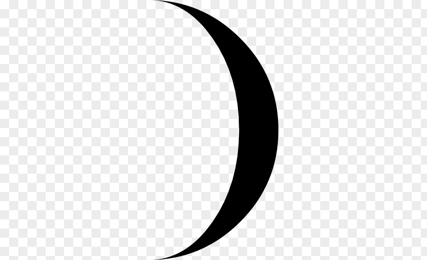 Moon Crescent Lunar Phase Circle PNG