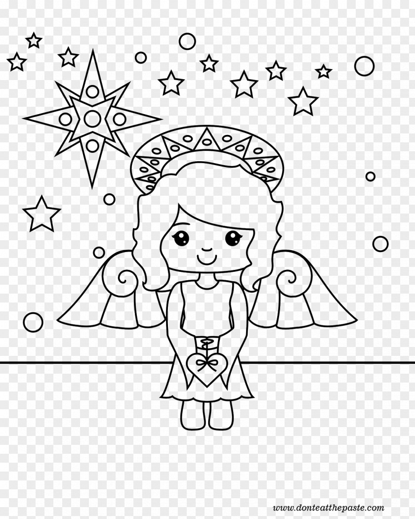 Angel Coloring Book Ausmalbild Adult PNG