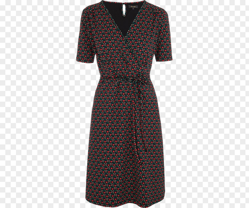 Dress Little Black Polka Dot Tea Gown Sleeve PNG
