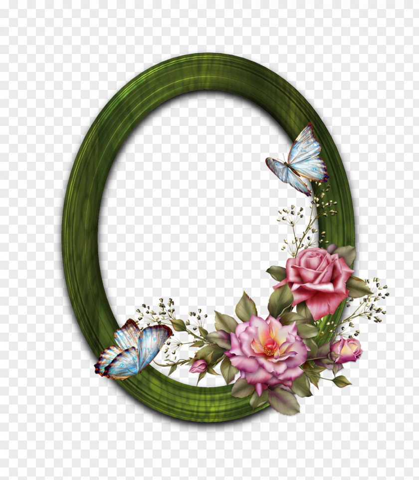Floral Round Frame Transparent Paper Picture PNG